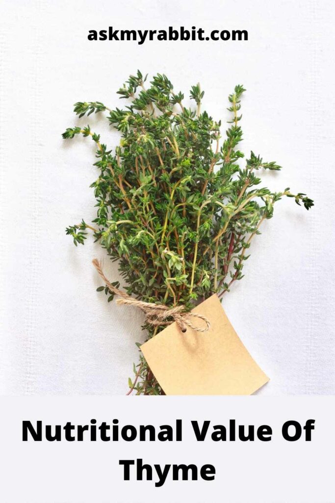 Nutritional Value Of Thyme